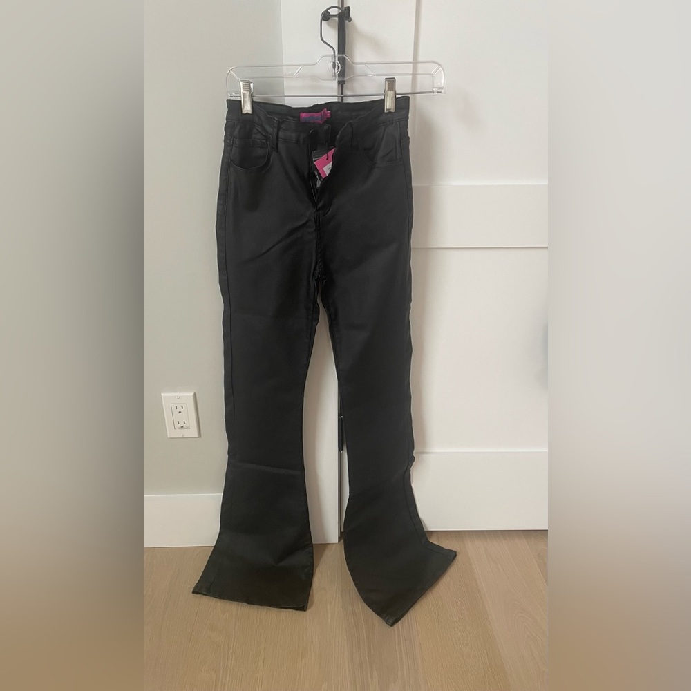 Never Worn w/ Tags Brand New Edikted Luna Faux Leather Flare Jeans